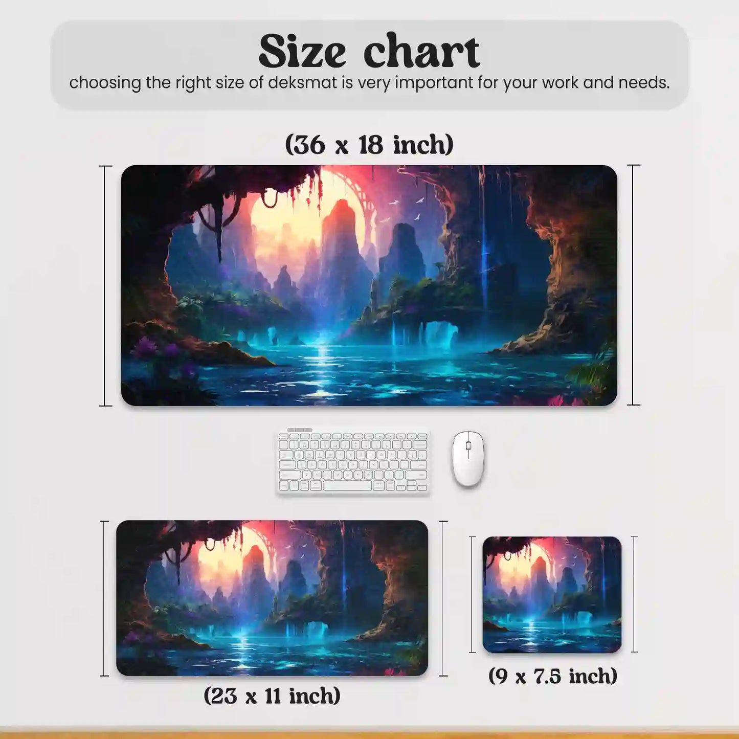 Enchanted Cavern Oasis Desk Mat