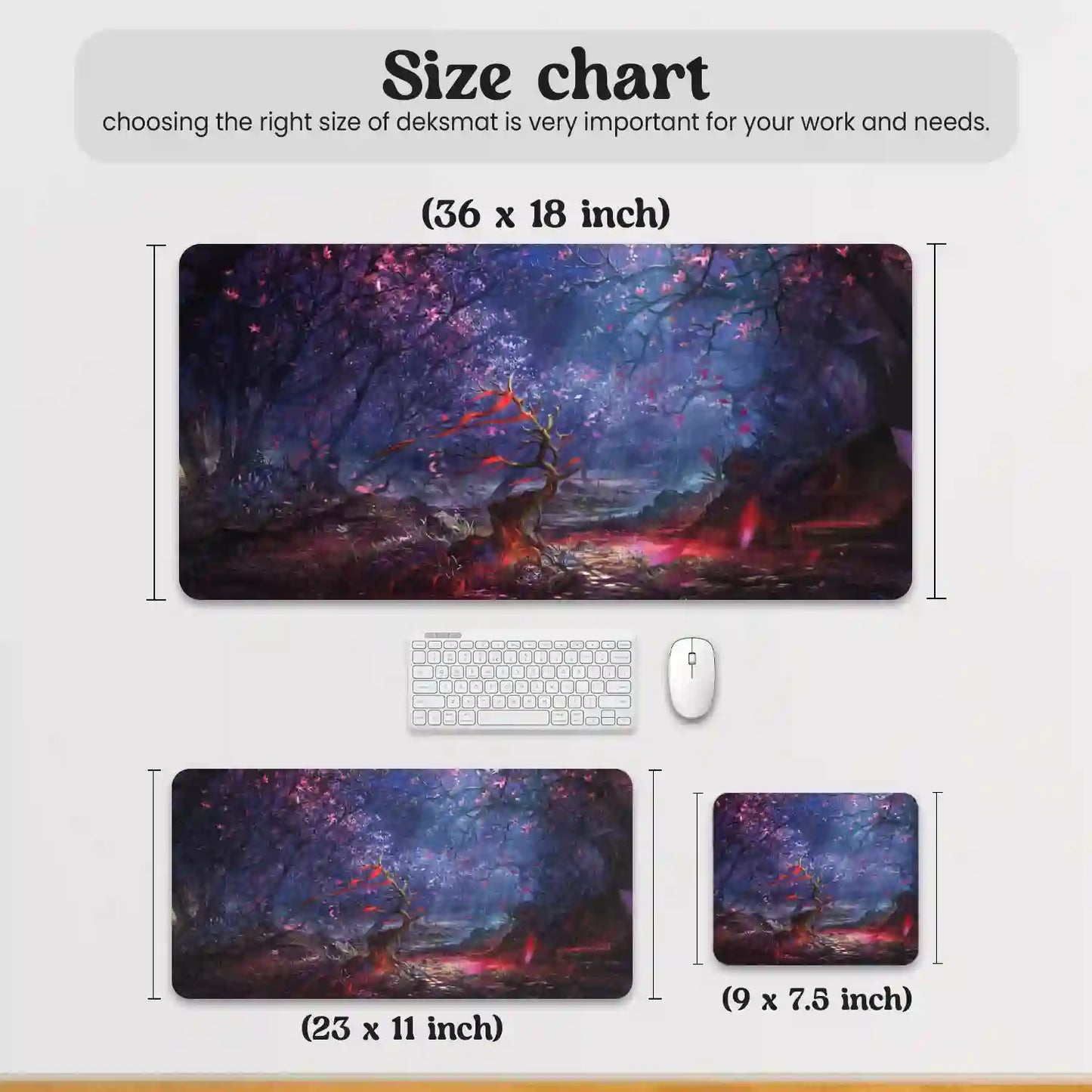 Enchanted Twilight Grove Desk Mat